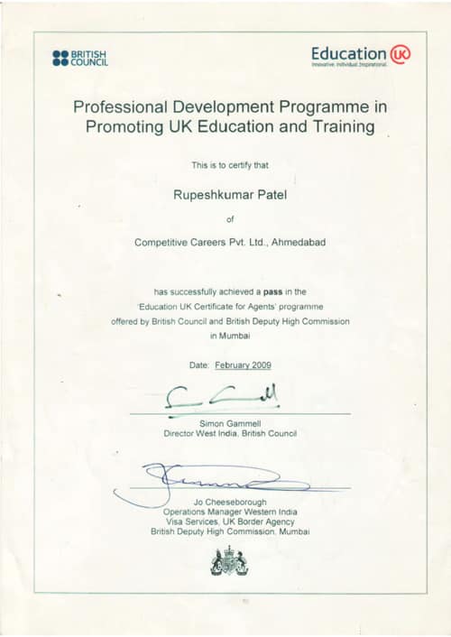 Education UK Certificate